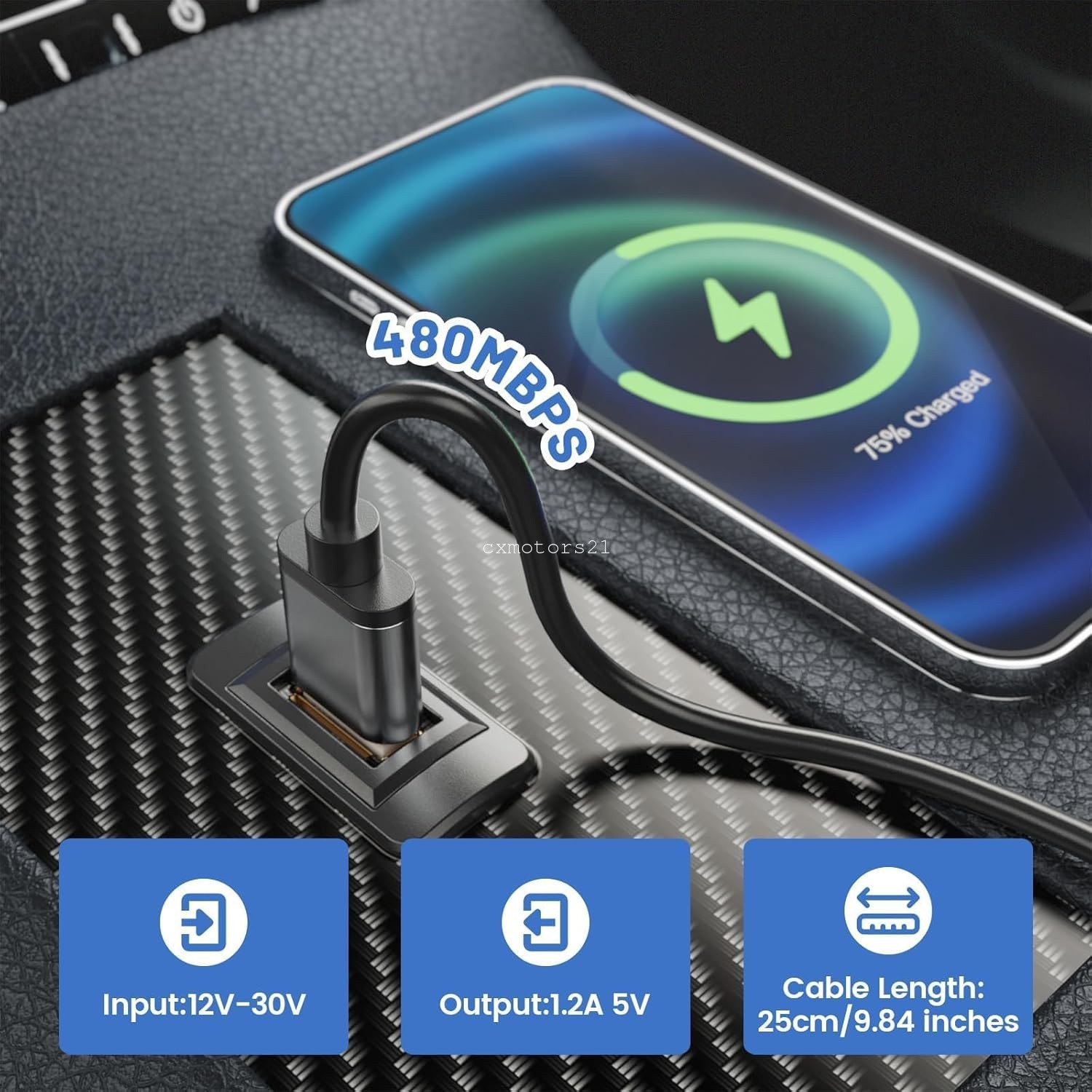 For 09-19 Toyota Corolla USB Port Power Outlet Car Charging Socket Flush Mount