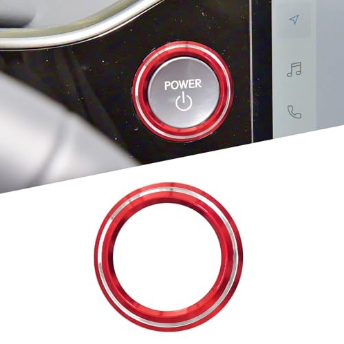 Bilisin Aluminum Engine Push Start Button Cover Trim Compatible with Lexus-Red