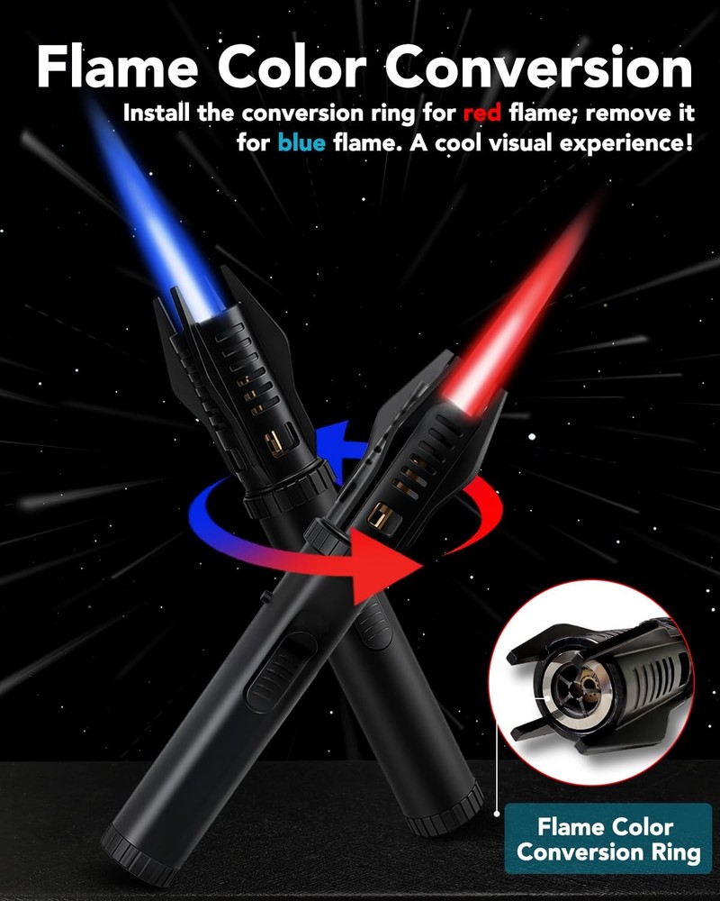 Lamsen Lightsaber Torch Lighter – Butane Refillable Kitchen Torch, 1