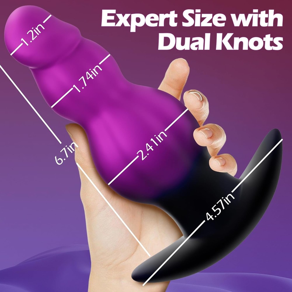 6.7" Large Vibrating Butt Plug Prostate Massager Anal Vibrator, Large Butt Plug
