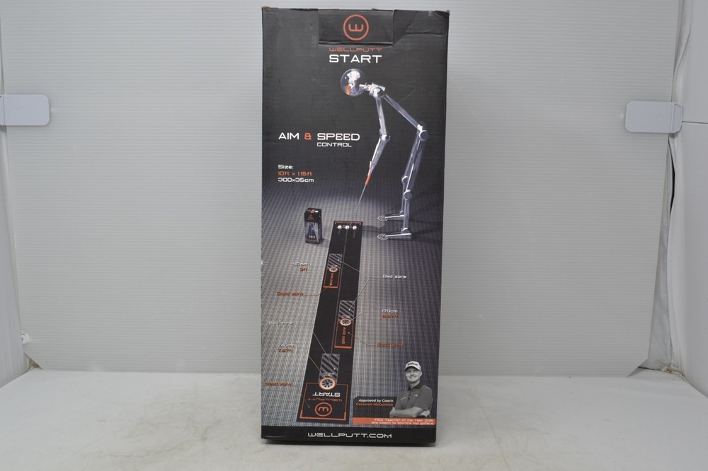 WELLPUTT Start Golf Putting Training Mat 10ft Practice Tool