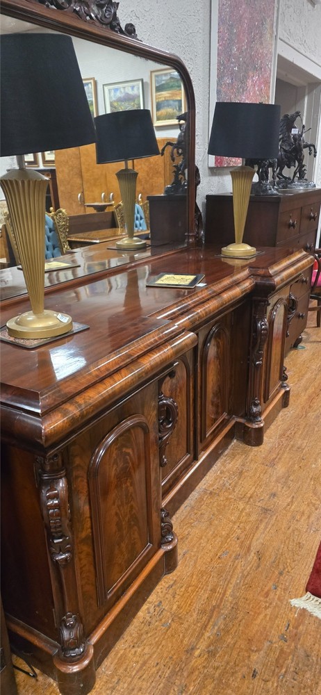 victorian mahogany inverted sideboard