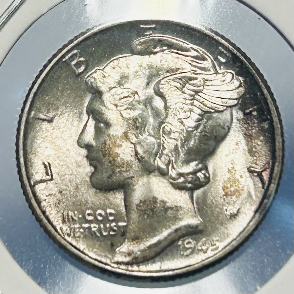 1945 Mercury Silver Dime Coin Uncirculated
