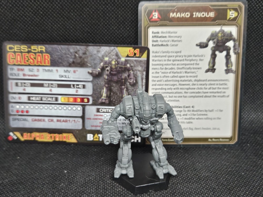 Battletech Mercenaries Caesar +cards kickstarter