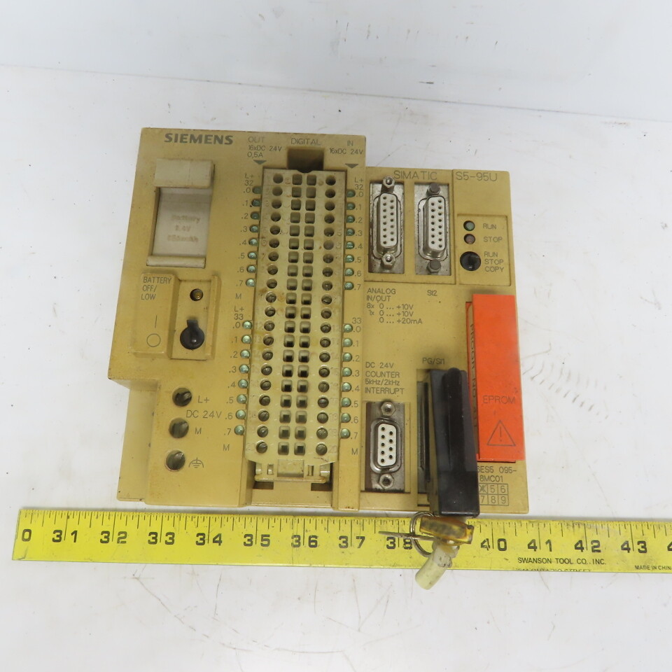 Siemens 6ES5 103-8MA01 Simatic S5-95U CPU  Processor 24VDC Input 1A