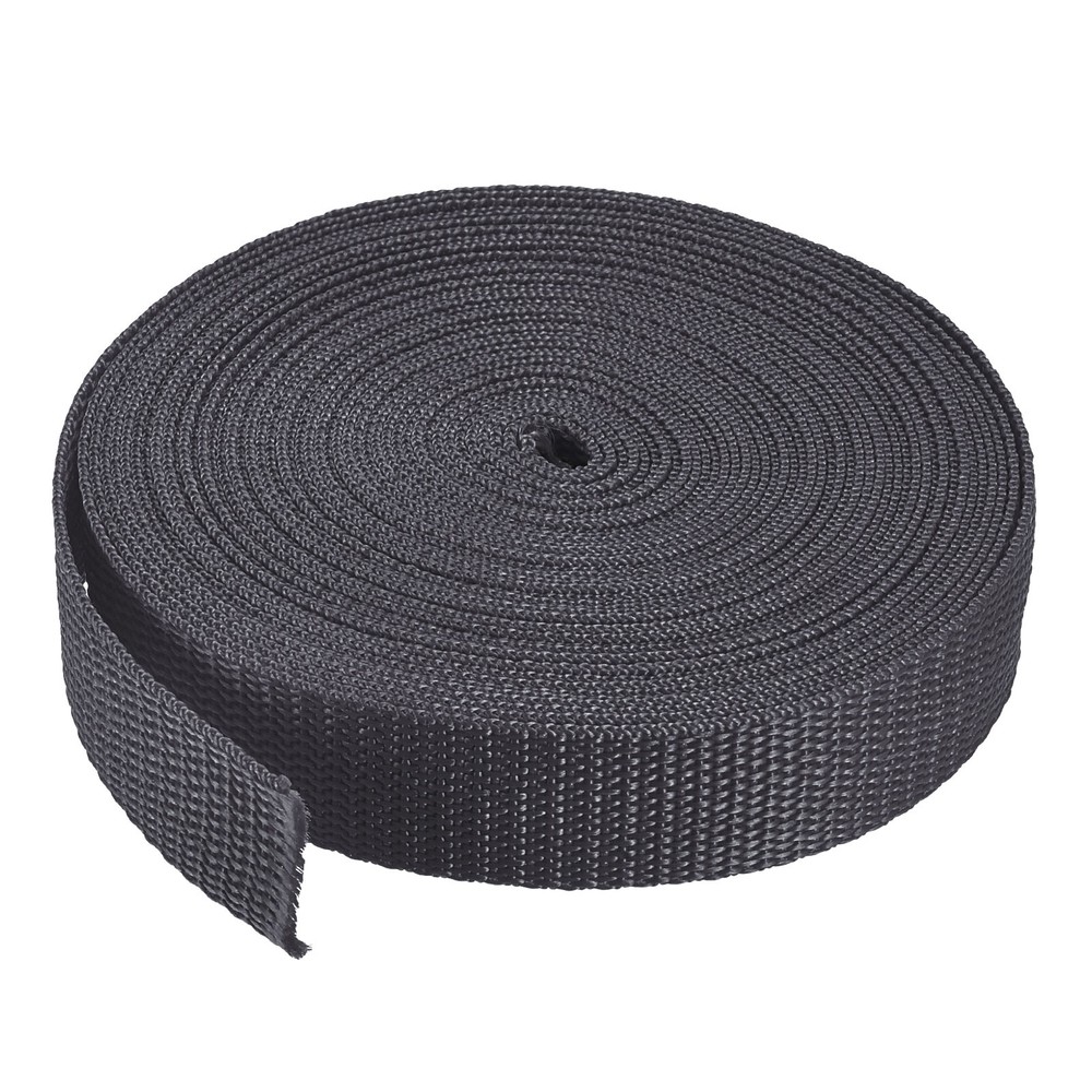 Lightweight Polypropylene Webbing Strap 1" 10 Yards Dark Grey Strapping