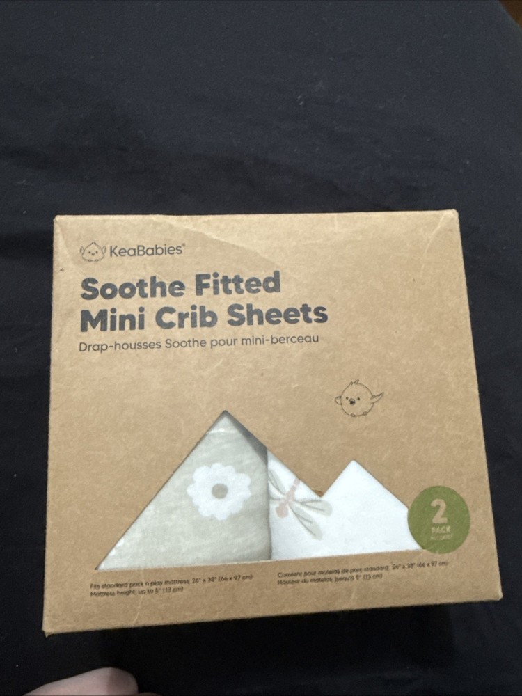 Keababies Soothe Fitted Mini Crib Sheets 2 Pack
