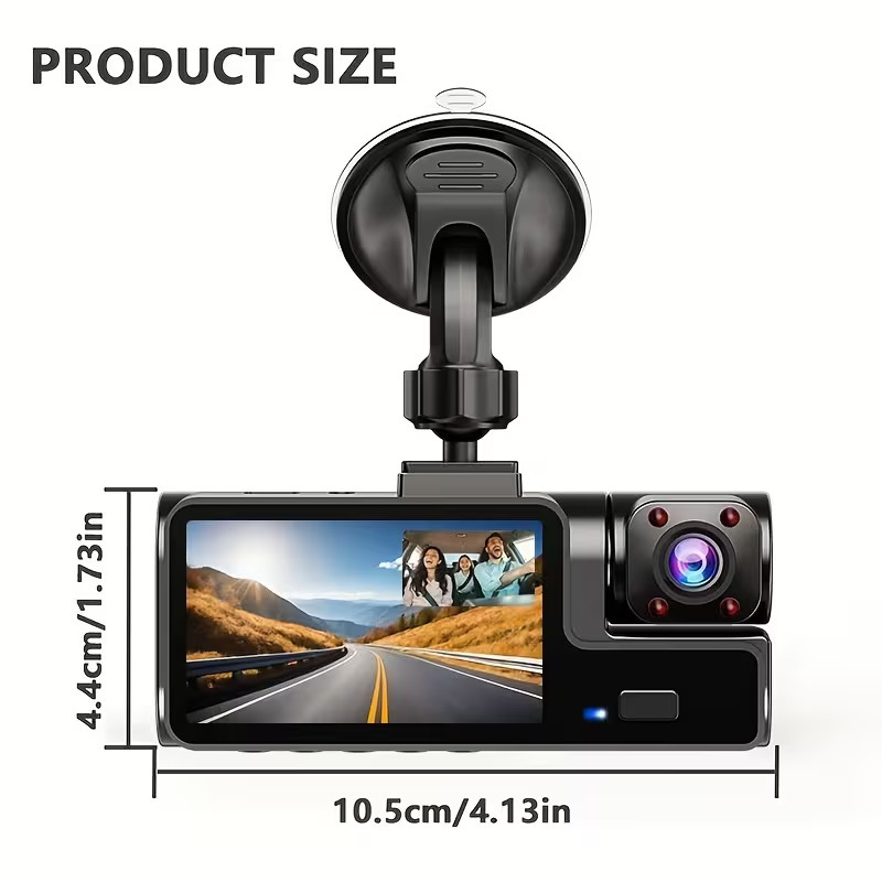 1080P Triple Camera Dash Cam