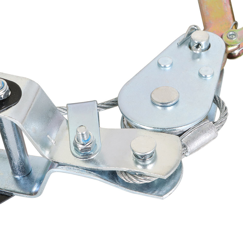 2 Ton 4000LBS Power Puller Hand Winch Steel Cable Come Along Tighter w/ 2 Hooks