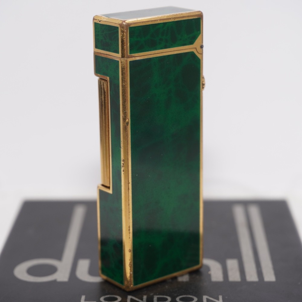 Dunhill Rollagas Lighter_Green Shell-Ultrasonically cleaned_Working