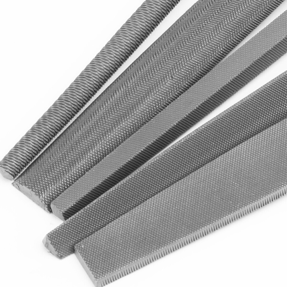 12" DUAL CUT SERRATION PATTERN TAPERED HALFT/ROUND TRIANGLE BASTARD FILE SET