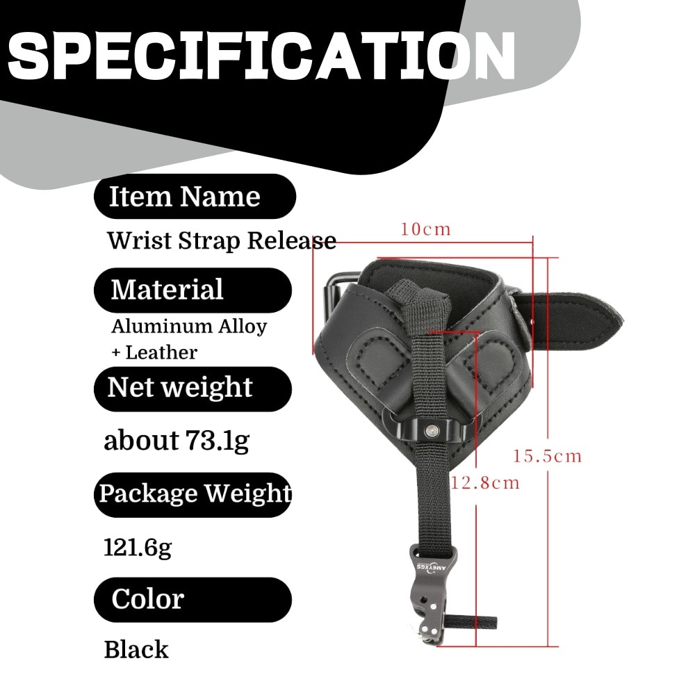 Release Aids Wrist Strap Trigger Index Finger Hook Archery Compound Bow Hunting