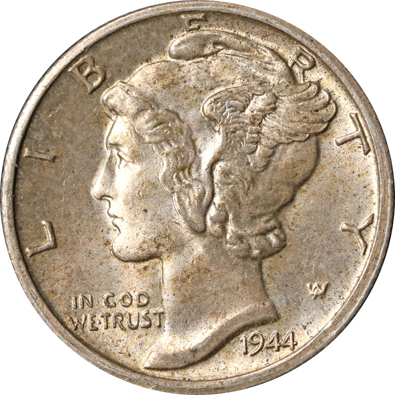 1944-D Mercury Dime- Full Split Bands