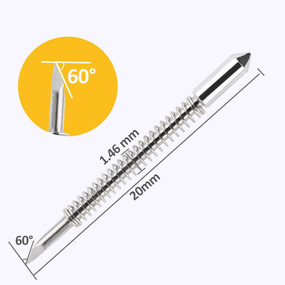 Hqmaster 60 Degree Vinyl Cutter Blades Lettering Blade for Graphtec Cutting Plot