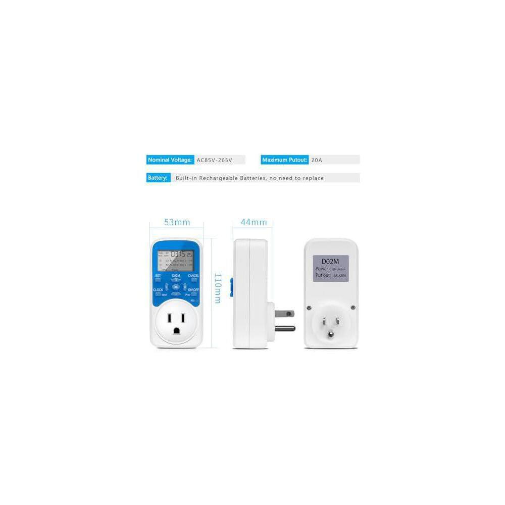 30A Amp 110V 220V 1440 Min. Chronologic Programmable Smart Timer Outdoor Socket
