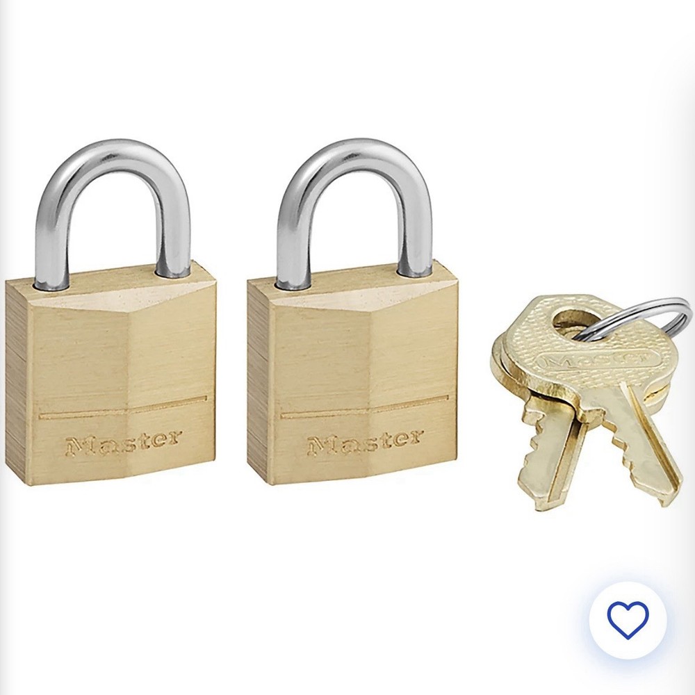 Master Lock 140T Tough Under Fire Keyed Padlocks Solid Brass 2 Pack Forged New