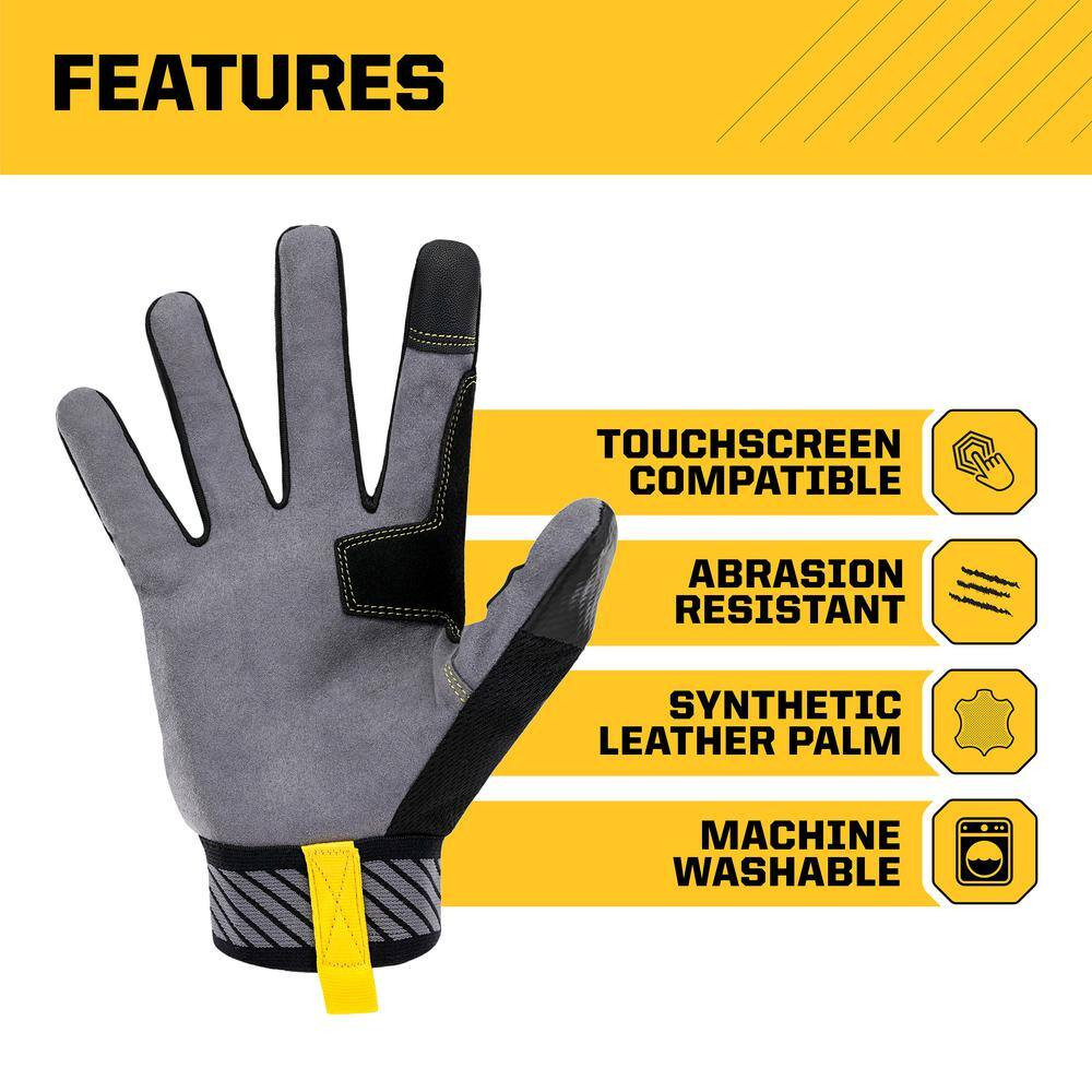 X-Large Flex Cuff Outdoor and Work Gloves (2-Pack)