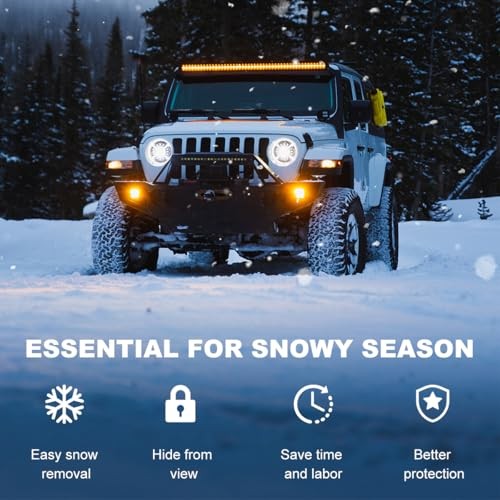 Car Windshield Snow Cover, Front Windshield Ice and Snow Shield Rear Windshield