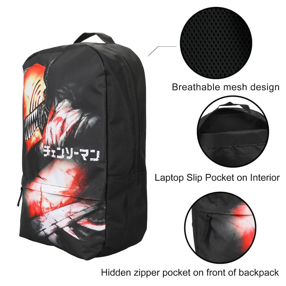 Chainsaw Man Denji Black Laptop Backpack
