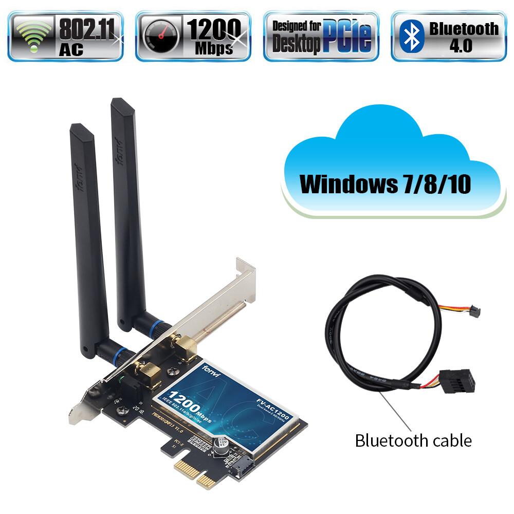 Dual Band PCI-E WiFi Adapter Desktop PC PCI-E Wireless-AC Network Bluetooth Card