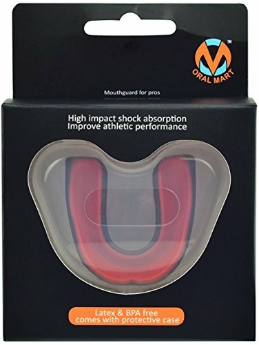 Oral Mart Boxing Martial Arts MMA Flag Football Mouth Guard (Black/Red)