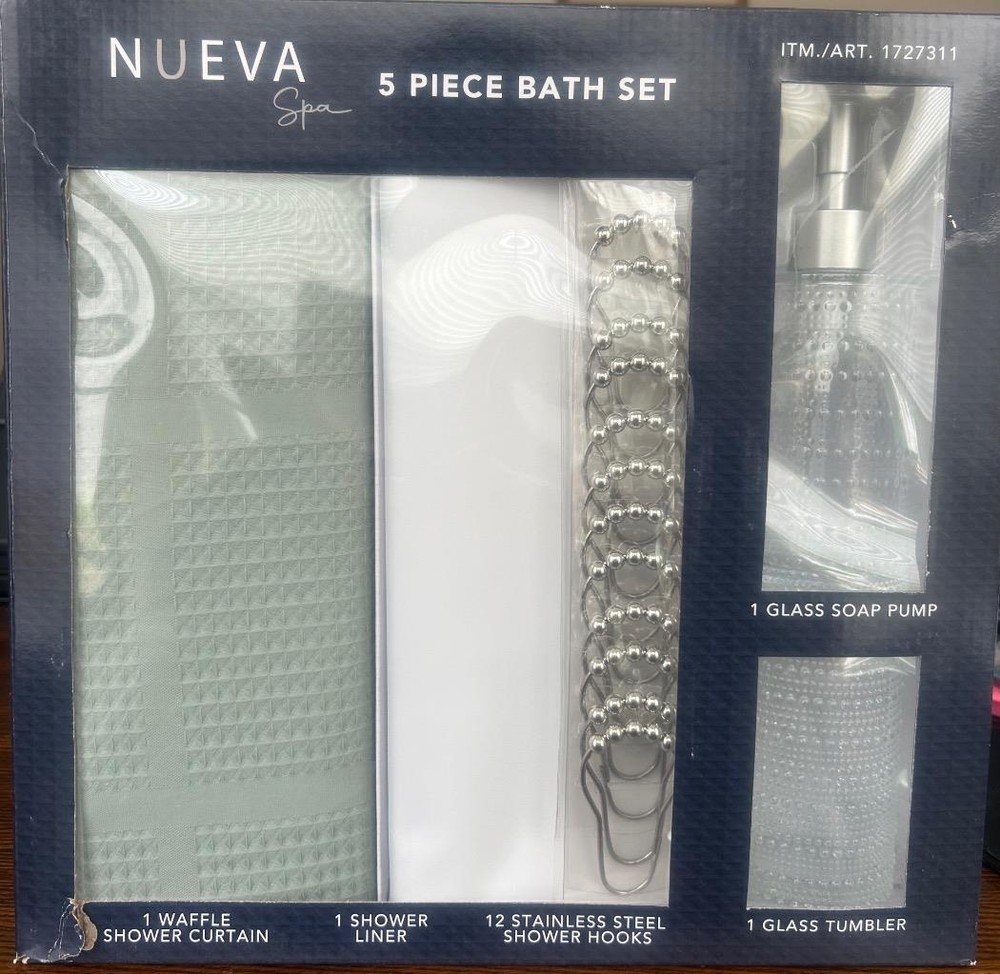 NIDB Nueva Spa 5 Piece Bath Set.  Green