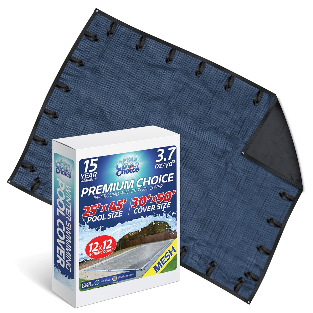 PoolCoverChoice Winter Swimming Pool Cover for 25 ft x 45 ft Rectangular Pool