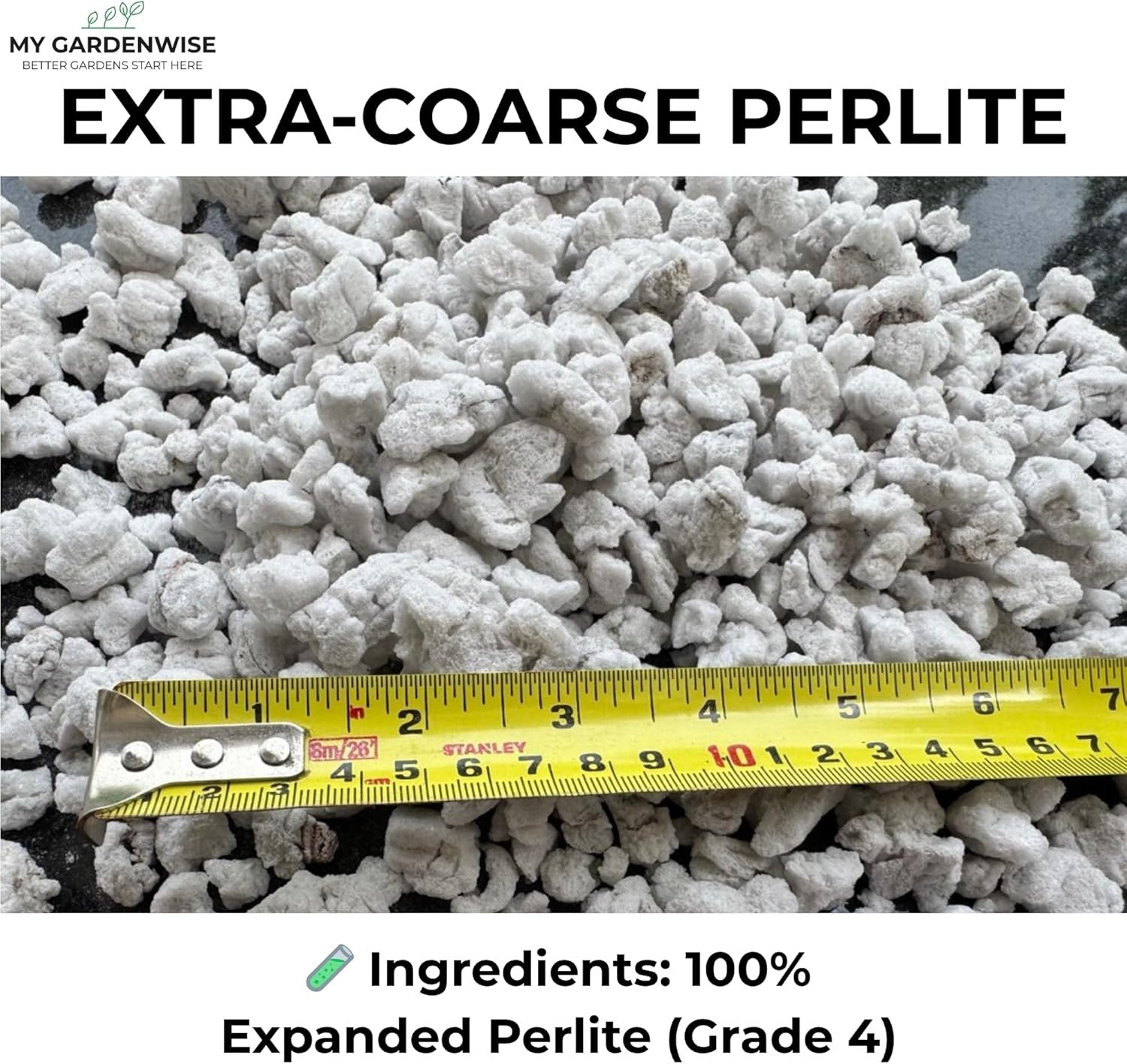 Extra Coarse Perlite Grade 4 | Organic Horticultural Soil Amendment for Drainage