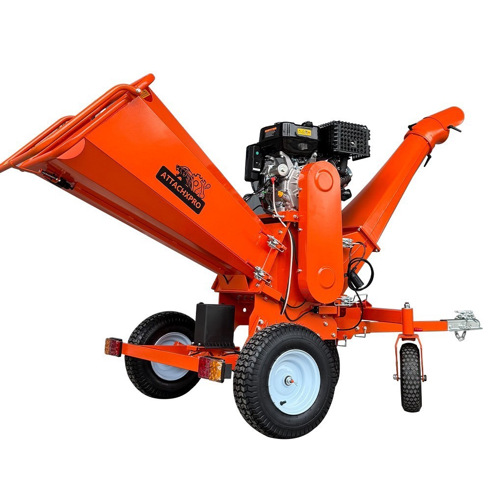 6'' 18hp Wood Chipper 450cc Gas Powered E-start 4-Wheel 12V/9A - FREE SHIPPING
