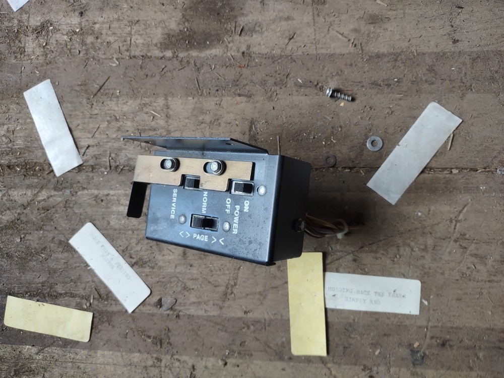 rowe arcade jukebox cd-100e service switch #30