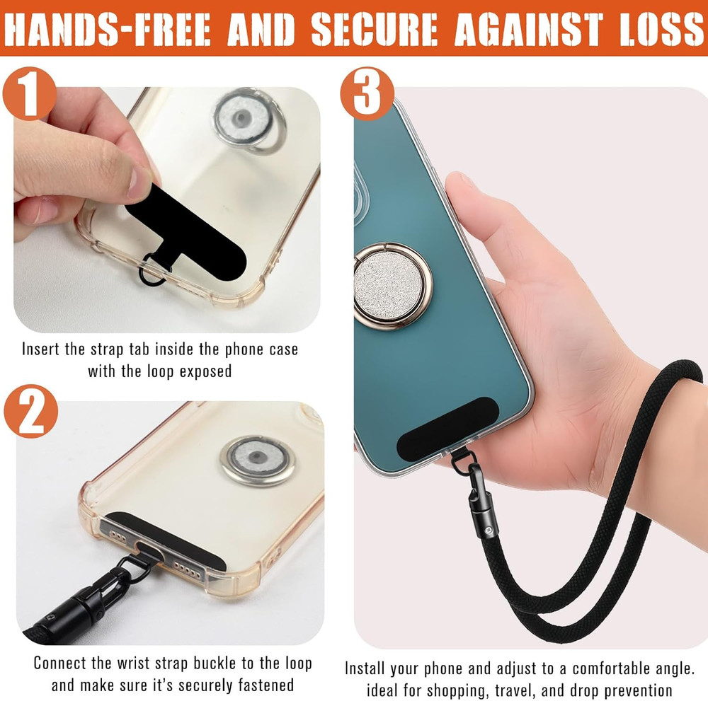 Universal Hand Wrist Strap Lanyard – Multi-Functional Phone Patch Tether for Men