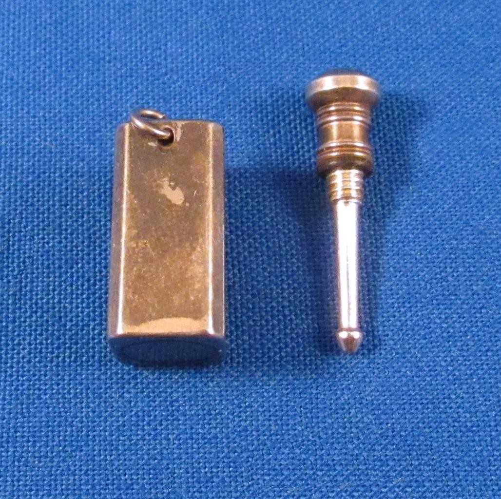 Vintage Small Classic .925 STERLING SILVER Chatelaine Perfume Scent Bottle