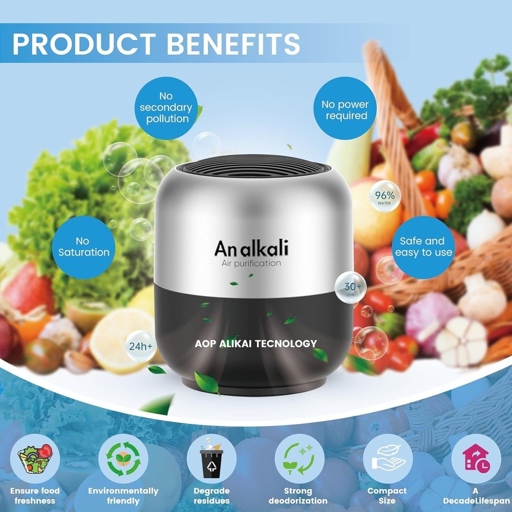 Ultimate 4-Pack Refrigerator Deodorizer – 10- Odor Solution for Every Space