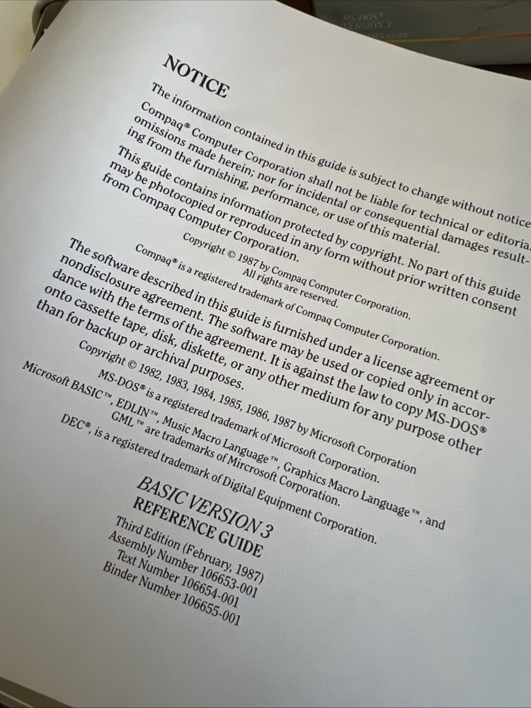 Compare Deskpro 386 Guide Vintage 1986 Ms-dos Basic Binder Reference Technical