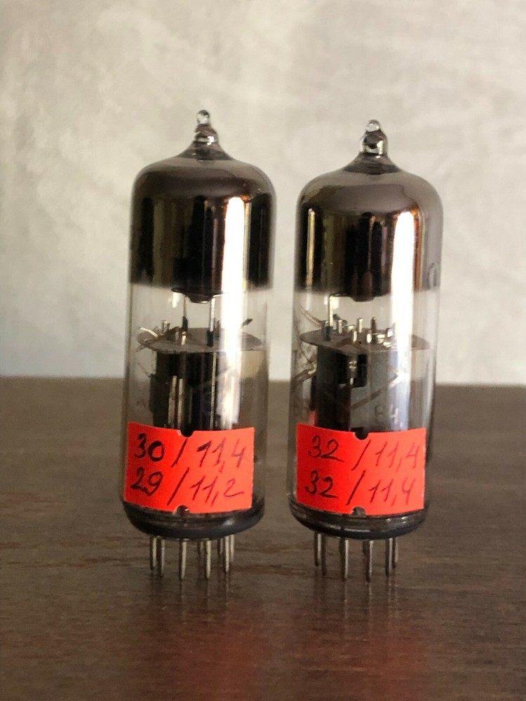 2x RARE FOTON 6N6P (5687, ECC99, E182CC) USSR DOUBLE TRIODE MATCHED PAIR #2