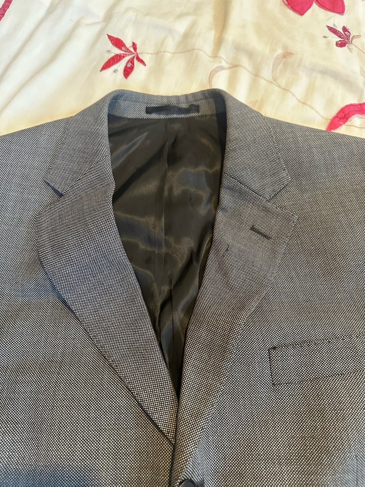 Jaeger Single Breasted Wool Blazer Jacket - Grey - Size 40R