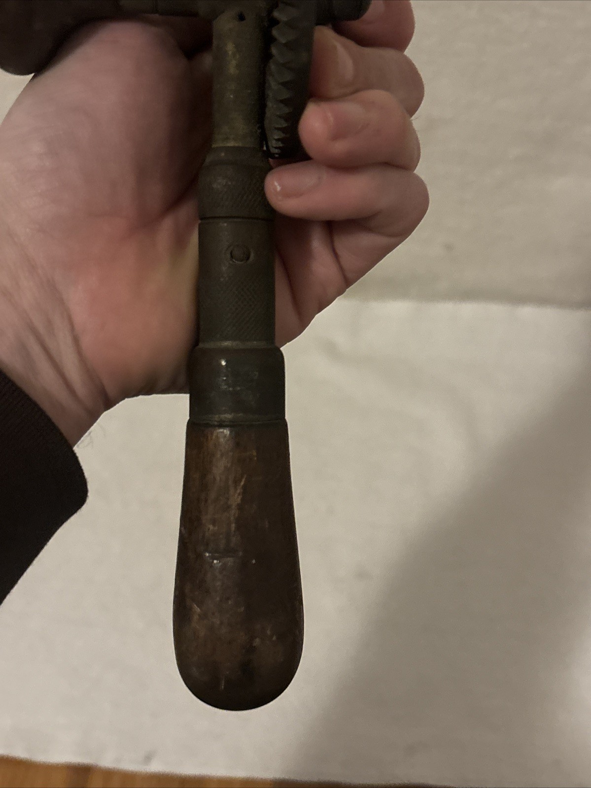 VINTAGE "EGG BEATER" STYLE HAND DRILL UNBRANDED WORKS! FREE SHIP