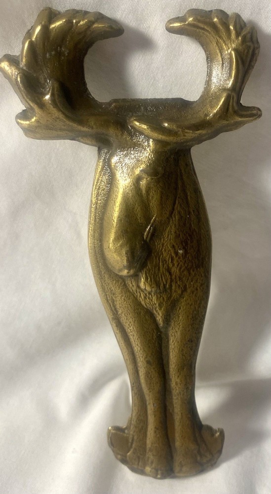 3-D Moose Shaped Hand Held Brass Bottle Opener