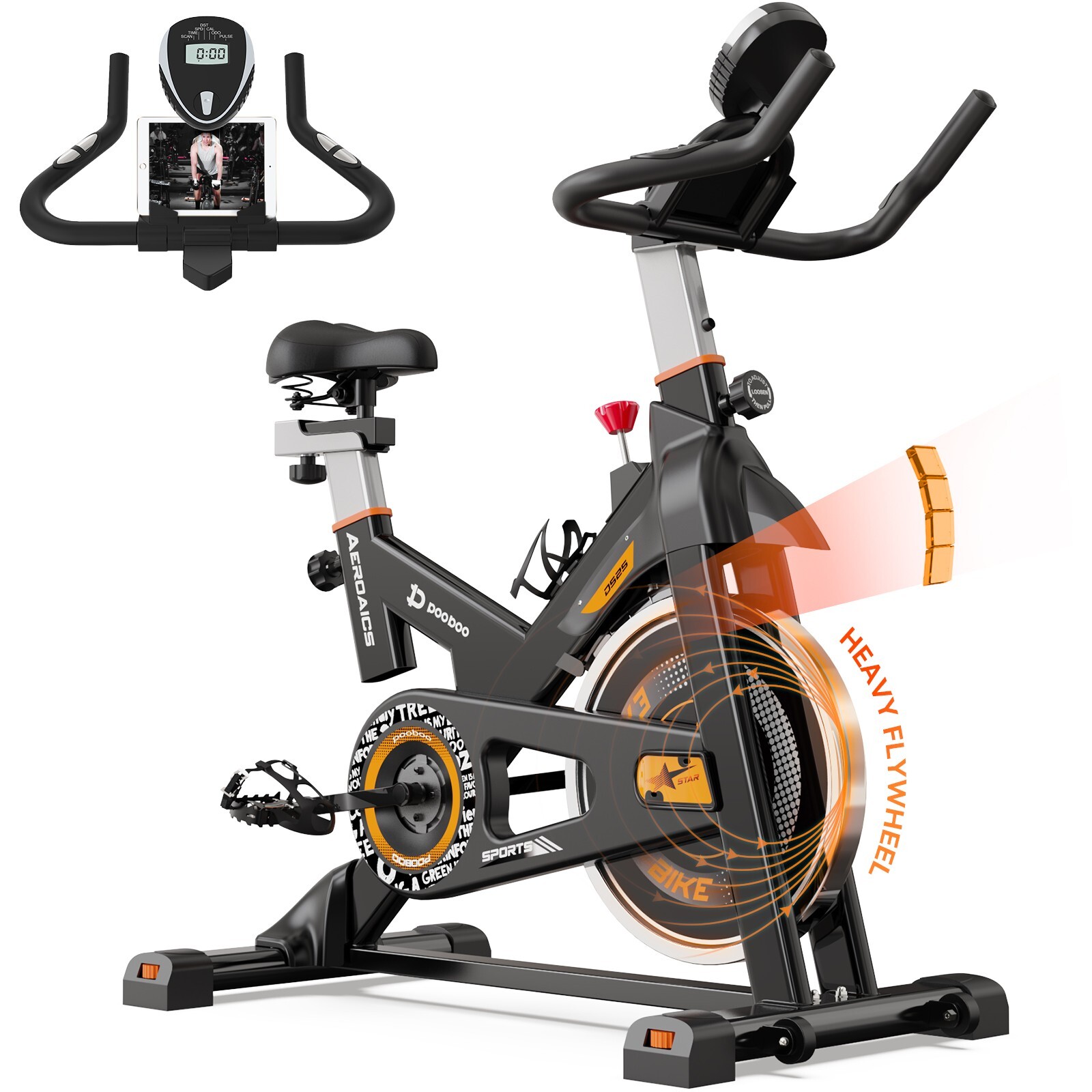 Indoor Cycling Bike Exercise Bike Stationary Bike Bicycle Cardio Workout Bike