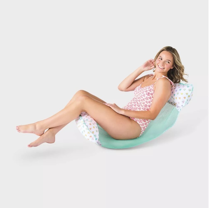 NWT Target x Roller Rabbit Disco Hearts Wave Pool Hammock White/Teal FREE SHIP