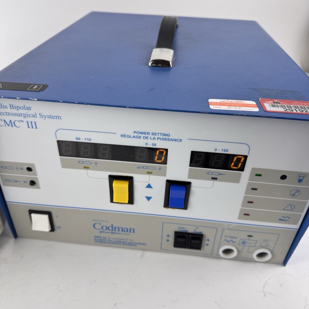 Codman Malis Bipolar CMC III Coagulator 80-1170 W/ Irrigation Module 1000