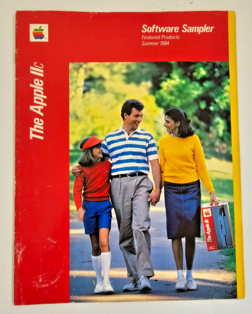 THE APPLE IIc COMPUTER SOFTWARE SAMPLER SUMMER 1984 PROMO FLYER BROCHURE