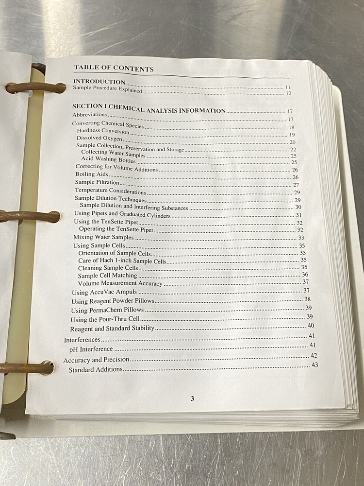 Hach Dr/2010 Spectrophotometer Handbook - Users Manual / Guide / Instructions