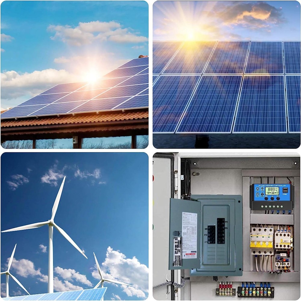 30A Solar Charge Controller 12V/24V PWM Dual USB LCD Display Timer Regulator