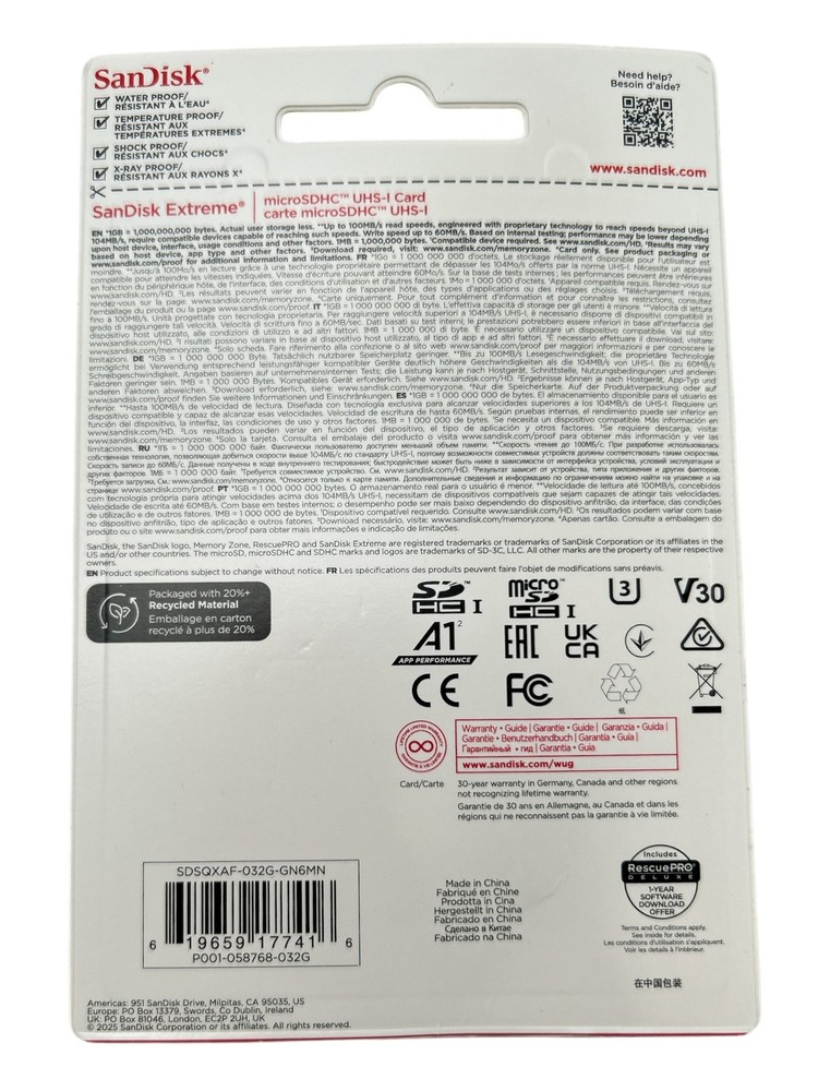 SanDisk Extreme 32GB MicroSD Card Bundle