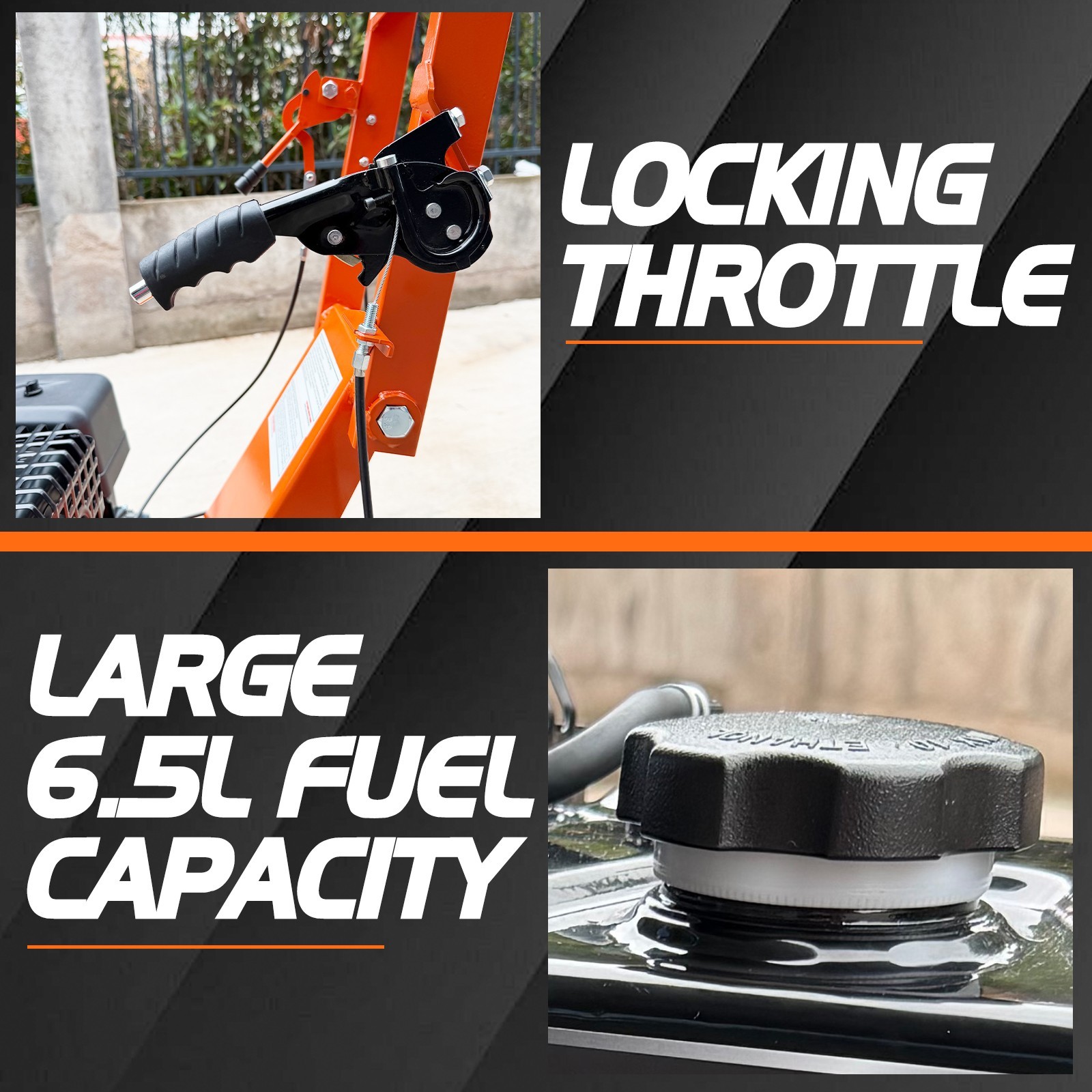 15HP 420CC Gas Stump Grinder Walk-Behind 15" Cutting Height 10" Depth