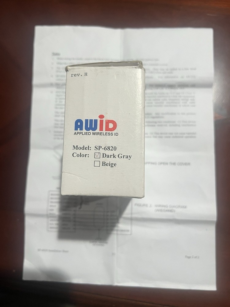 AWID SP-6820 Sentinel-Prox Switch Plate Card Reader Access Device