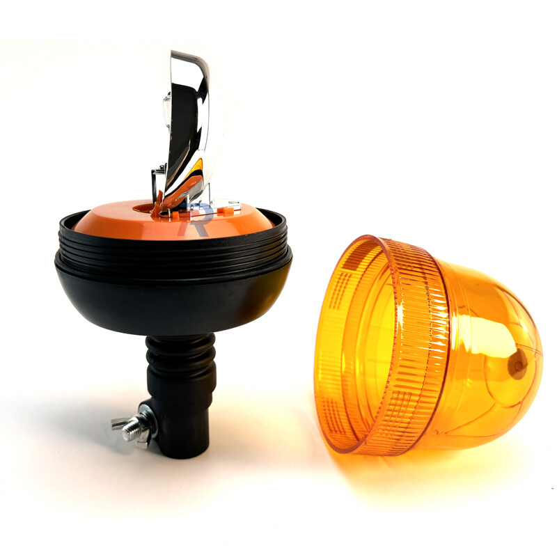 Halogen Rotating Flashing Beacon Flexible DIN Pole Mount Tractor Warning Light