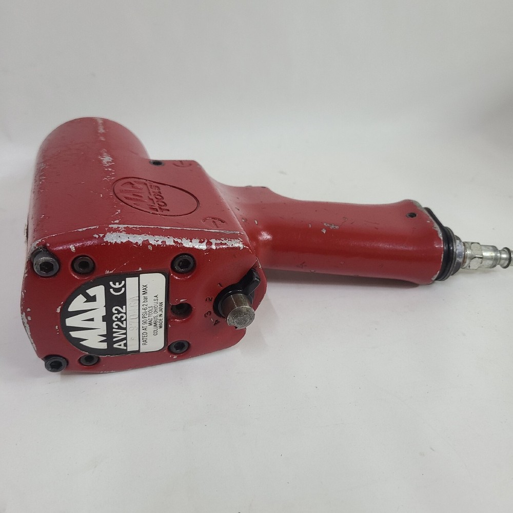 MAC TOOLS 1/2 Inch Pneumatic Air Impact Gun - Tool With Protective Boot - Red