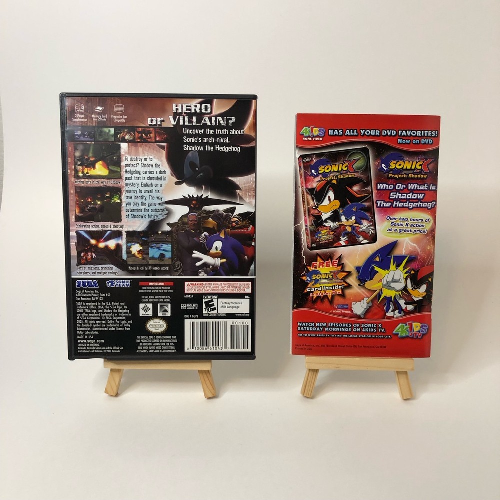 Replacement Case and Manual Only for Shadow The Hedgehog Nintendo GameCube